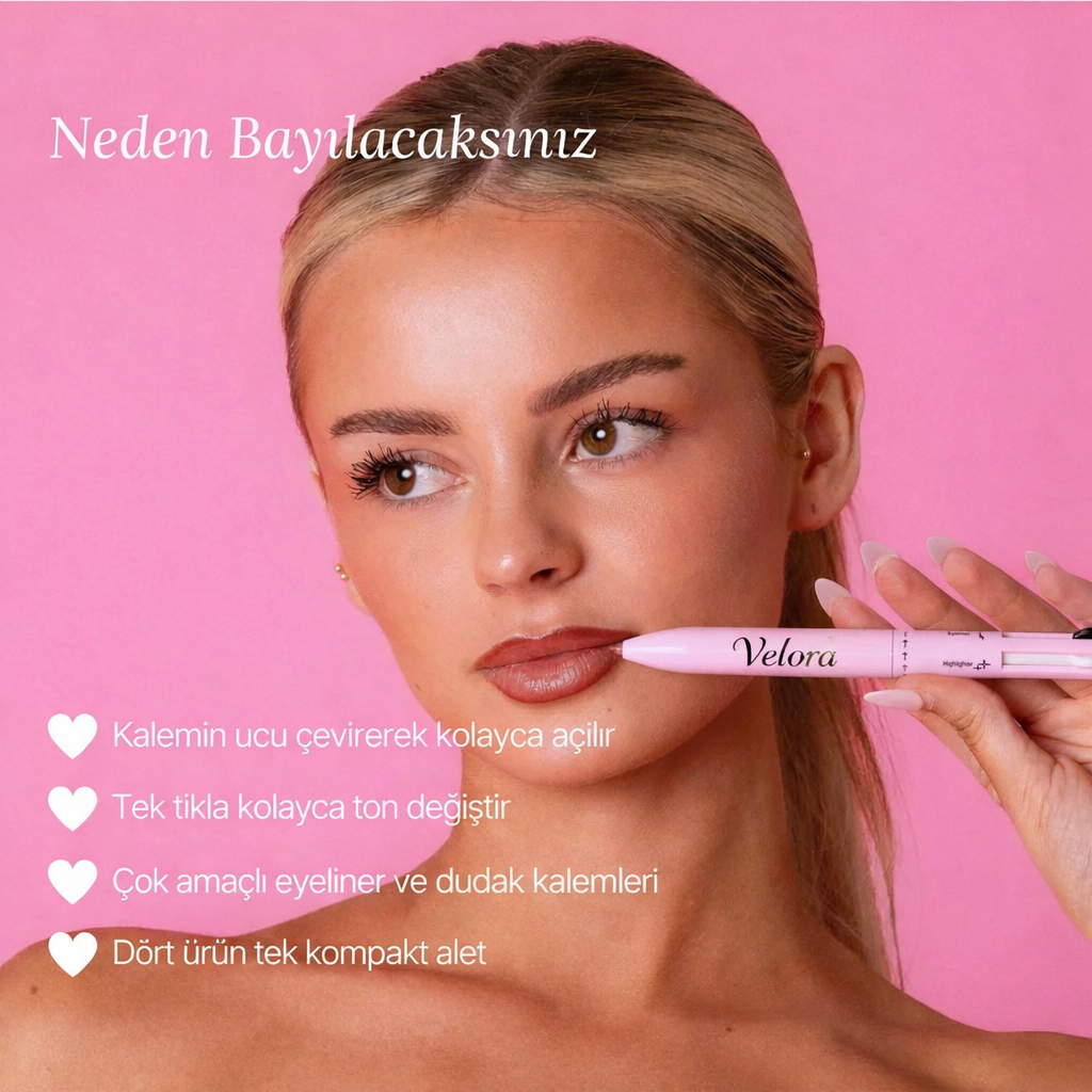 Kitora® 4 ü 1 Arada Makyaj Kalemi